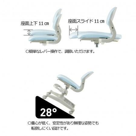 コイズミ 学習チェア ガス圧チェア ハイブリッドチェア CDC-876BKMB ミディアムブラウンの画像