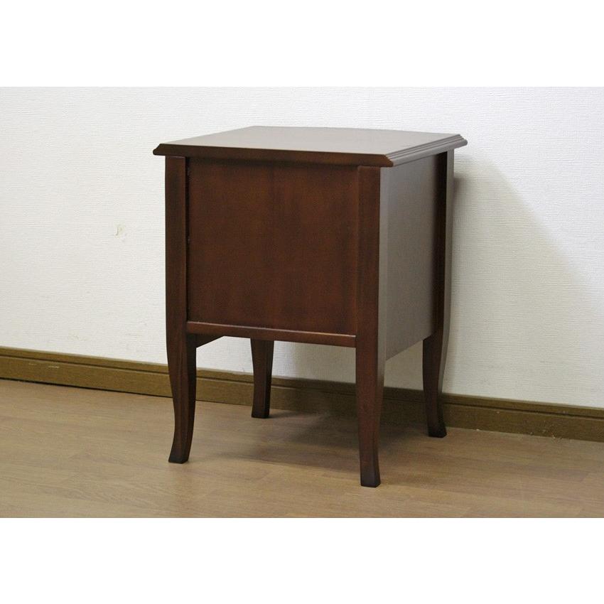 ダークブラウン サイドテーブル 引き出し付き 東海家具展示品