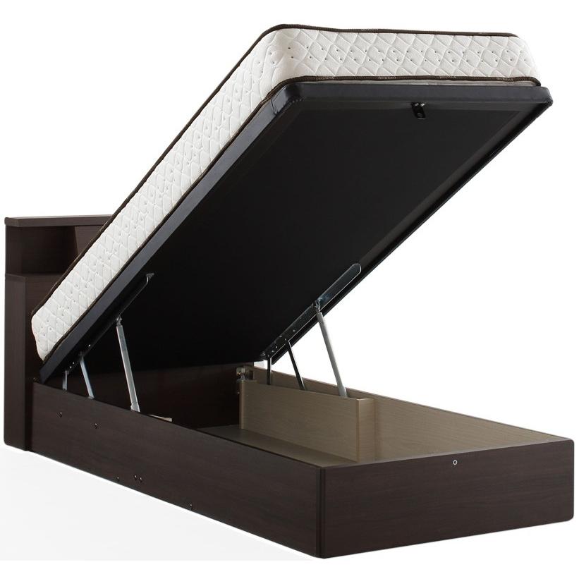 ドリームベッド ウレルディ2756 クイーン1・ワイドダブル 照明・棚付き リフトアップタイプ・大型収納 ガスハッチ式 ベッド下収納 日本製 マットレス付き(97110円)