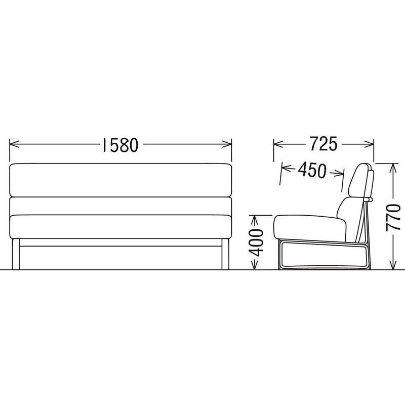 カリモク CS6245 CS6285 食堂椅子 3人掛け椅子 ダイニング椅子 ベンチシート LDソファー ファブリック 布張り オーク 日本製家具 正規取扱店 木製 単品 バラ売り | カリモク家具 | 01