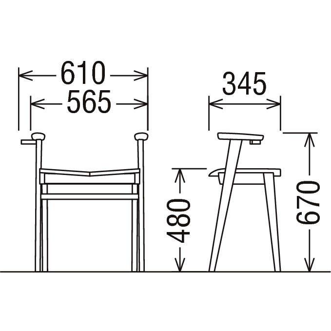 カリモク CU1117 CU1157 スツール（ハイタイプ） 臨時椅子 玄関椅子 1人肘掛け木製椅子 ブーツや和服や小さいお子様の靴履き 日本製家具 | カリモク家具 | 01