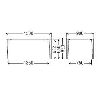 カリモク CU4135 DU5320 食堂椅子 食卓5点セット ダイニングセット 合成皮革 ダイニングテーブル ナチュラルモダン 日本製家具 正規取扱店 | カリモク家具 | 04