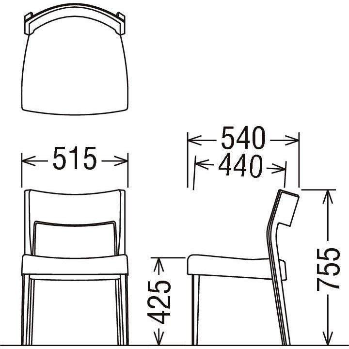 カリモク家具（KARIMOKU FURNITURE） カリモク CU6105 CU6155 食堂椅子
