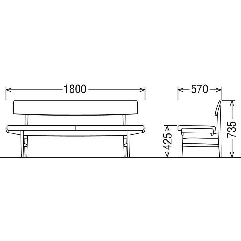 カリモク家具（KARIMOKU FURNITURE） カリモク CU7213 食堂椅子 3人