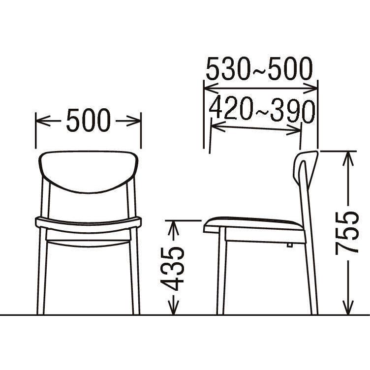 カリモク家具（KARIMOKU FURNITURE） カリモク CW5605 食堂椅子 食卓