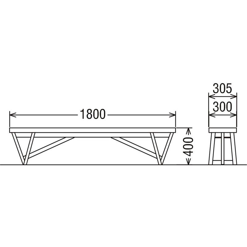 カリモク家具（KARIMOKU FURNITURE） カリモク CW8076 180ベンチ 木製
