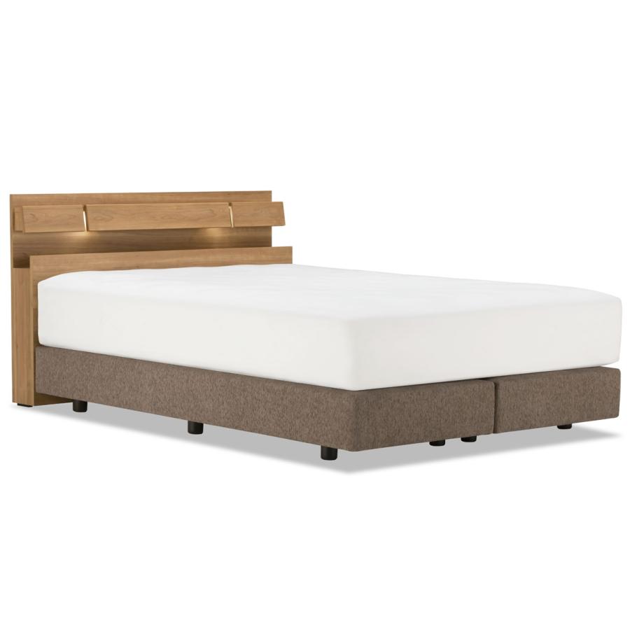 フランスベッド DL-C103 ワイドダブル ダブルスプリング ホテルスタイル 照明 棚付き コンセント付き 木製 シンプル ディーレクトス 日本製家具 フレームのみ