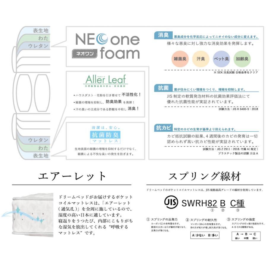 ドリームベッド ドリームネオ285 抗菌 消臭 抗カビ加工 パーソナル