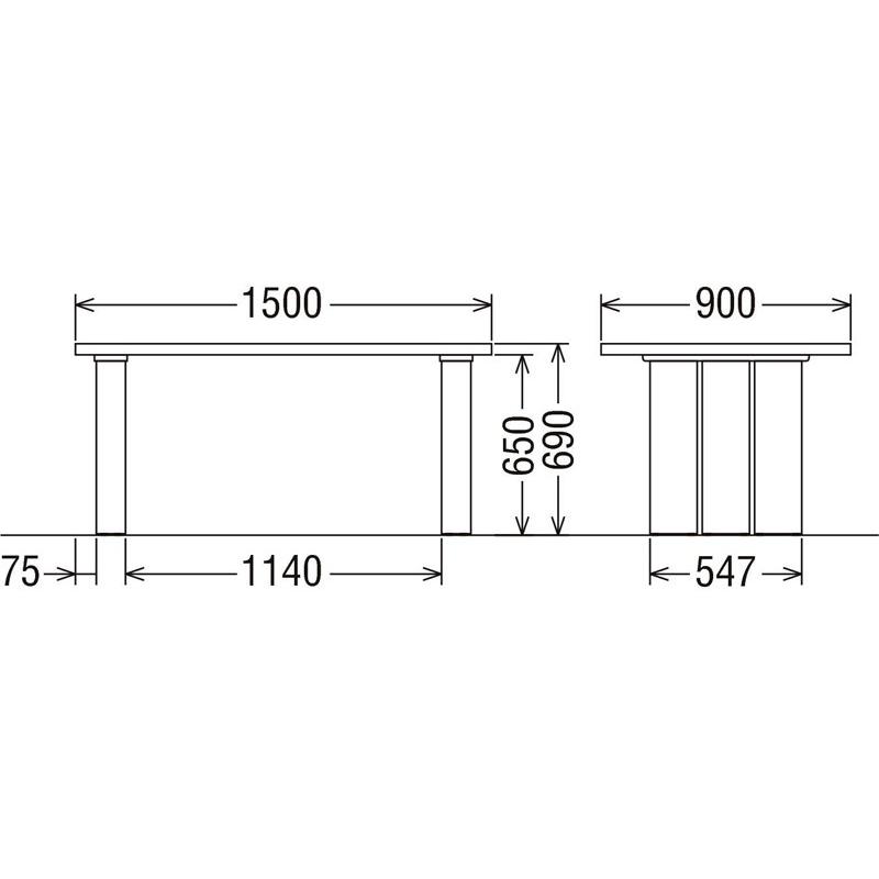 カリモク家具（KARIMOKU FURNITURE） カリモク DU5240 DU5245 厚天板
