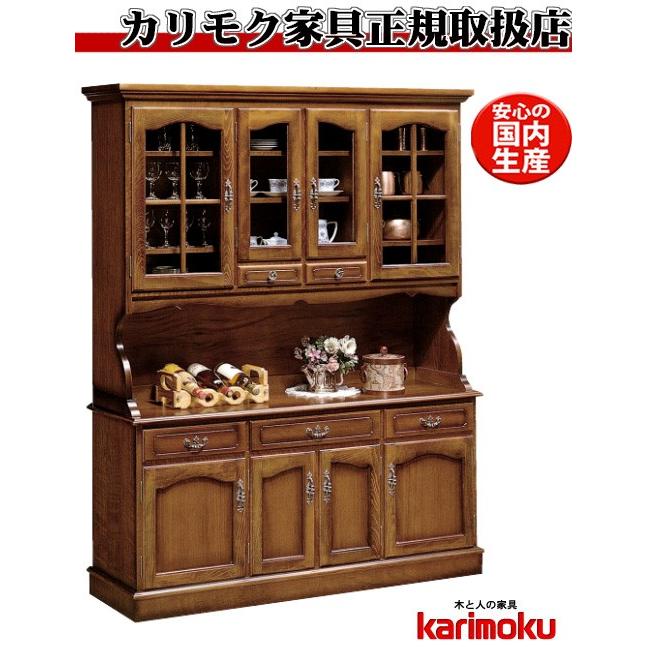 【大幅値下げ】カリモク 陶板装飾 彫刻 カントリー調 飾り棚 ヴィンテージ 家具 英国イギリスアンティーク家具 ヴィクトリアンドレッサー 見事な