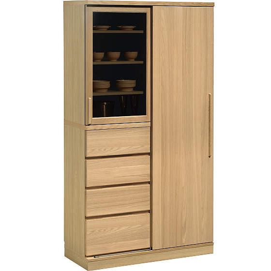 カリモク EU3650 EU3670 食器棚 100サイズ キッチンボード ダイニングボード ナチュラル ブラウン カップボード 皿収納 設置 日本製家具 | カリモク家具 | 03