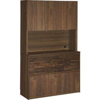 カリモク EW4005 食器棚 家電収納棚 120サイズ オープンキッチンボード ダイニングボード ナチュラル ブラウン カップケース 皿収納 日本製家具 | カリモク家具 | 03