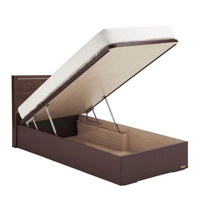 フランスベッド グランディ GR-01F シングル フラット シンプル リフトアップ ガスハッチ 縦型収納 大収納 跳ね上げ式ガスダンパー 日本製 フレームのみ