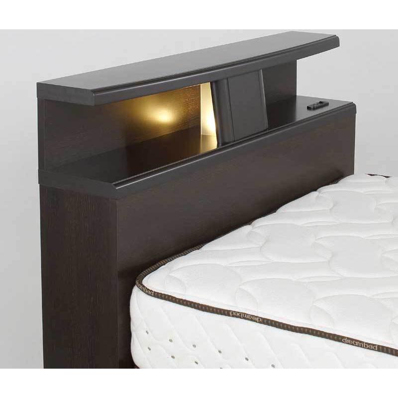 ドリームベッド カエラル958 ダブル ドロアータイプ・脚付き 収納タイプ 宮付き・棚付き・照明 日本製 フレームのみ | ドリームベッド | 02