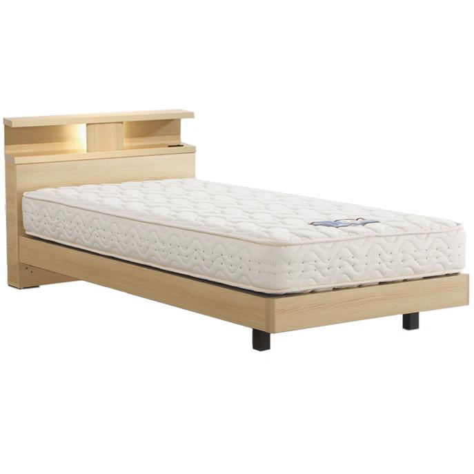 ドリームベッド カエラル958 シングル レッグタイプ・脚付き・ステーション 宮付き・棚付き・照明 日本製 フレームのみ(30800円)