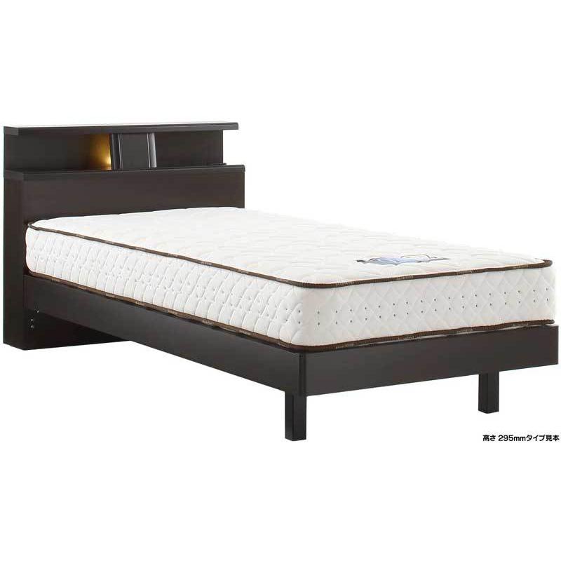【新品】 ドリームベッド カエラル958 シングル レッグタイプ・脚付き・ステーション 宮付き・棚付き・照明 日本製 フレームのみ 【RI8769700445】(30800円)