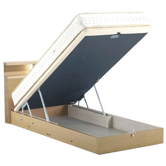 ドリームベッド カエラル958 セミダブル 棚付き 照明 キャビネット