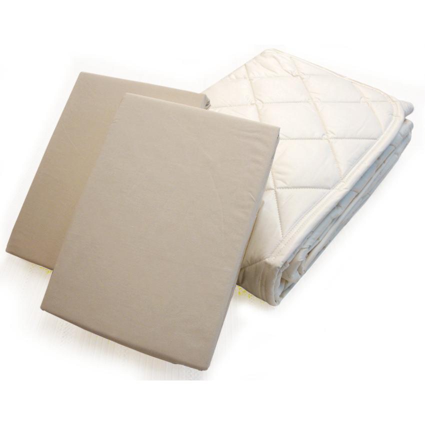 国産ベッドメーキング 5色対応 クイーン 羊毛＆防ダニわたベッドパッド シーツ2枚セット 3点セット 3点パック マットレスカバー 抗菌防臭 防ダニわた