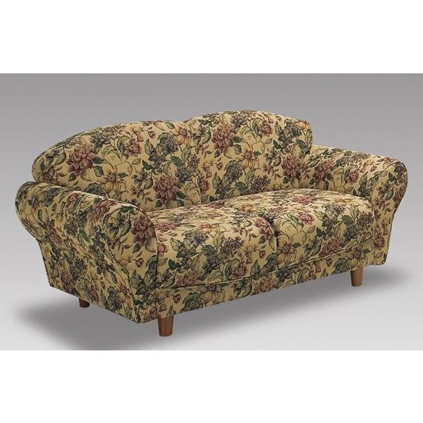 ファブリック ゆったり2Pソファー クラシック2二人掛け 布張り