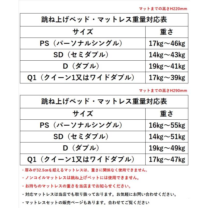 ドリームベッド モンシャンランド876 ダブル 合成皮革レザー張り ヘッドクッション リフトアップ 縦型収納 跳ね上げ式 ベッド下収納 日本製 フレームのみ_5