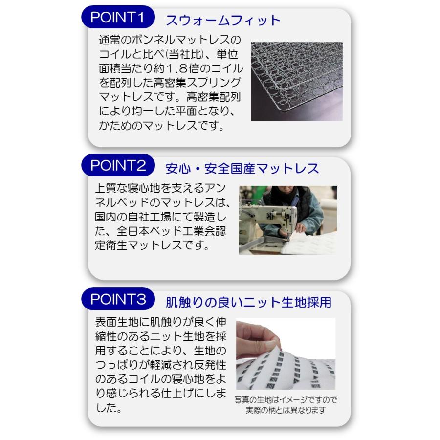 アンネルベッド MSW-HC001 S300 セミダブルマットレス ボンネルコイル 