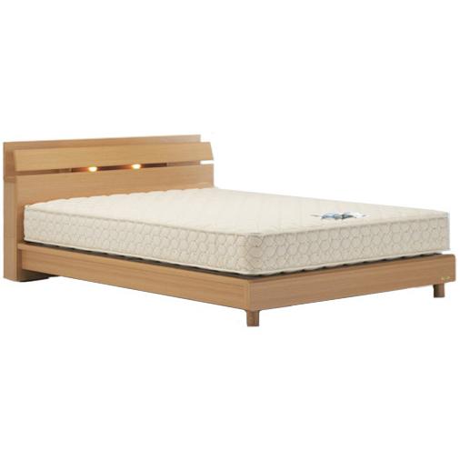 フランスベッド ネクストランディ904C クイーン レッグタイプ 脚付き ステーション キャビネット 小棚 照明付き 木製 日本製 マットレス付き