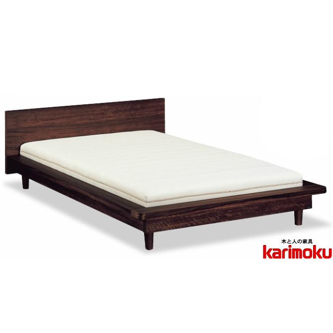 カリモク NW71モデル セミダブル ウッドスプリング フラット レッグタイプ・脚付き　ロータイプ karimoku 日本製家具 正規取扱店 硬さ調整 フレームのみ