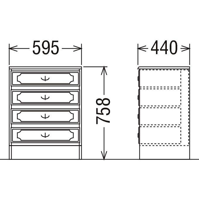 カリモク QC1904NK コロニアルウォールナット サイドボード・チェスト クラシック 電話台・FAX台日本製家具｜e-flat｜02