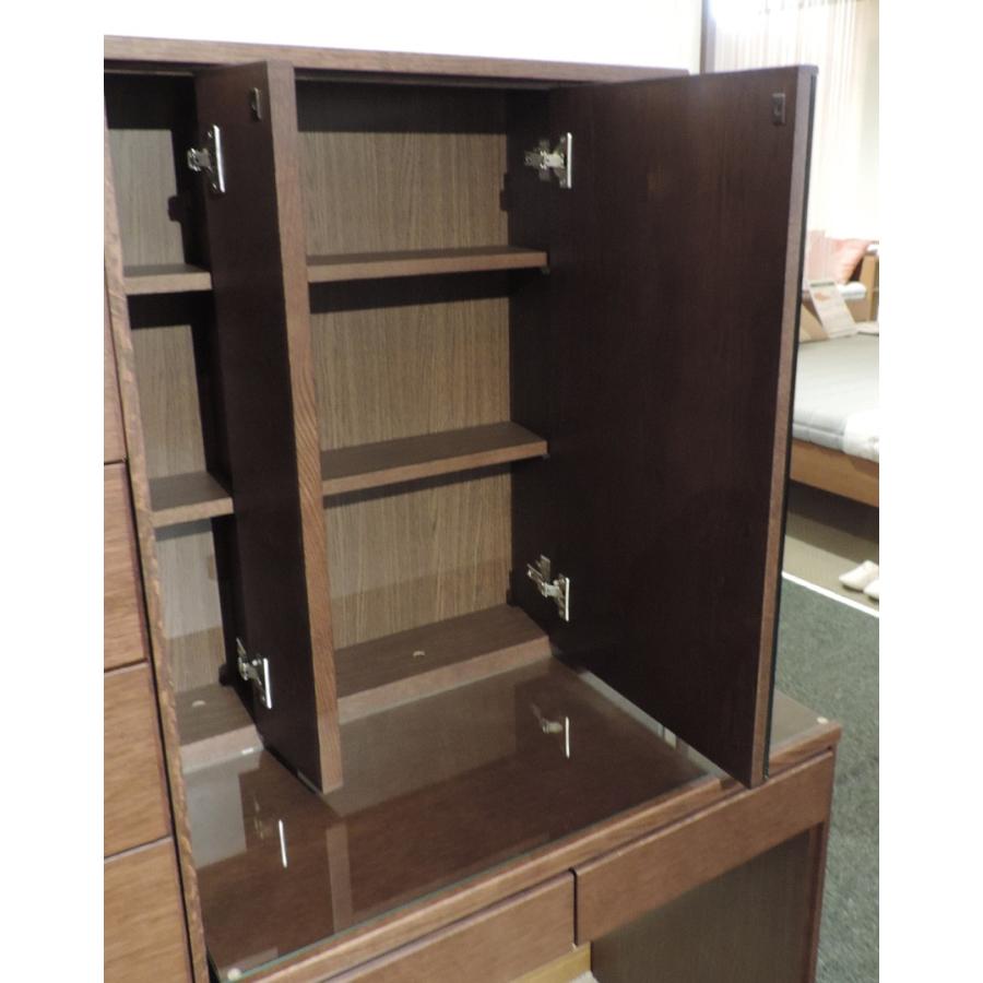 カリモク家具の鏡台 カリモク ドレッサー QT2341XR 三面鏡 ウォールナット材 幅67.9