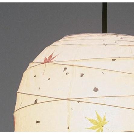 TP-12Mもみじ金粉入り 直径30cm 和紙ペンダントライト 和風照明 和室 天井 白ホワイト店舗 住宅用 日本製 |  | 01