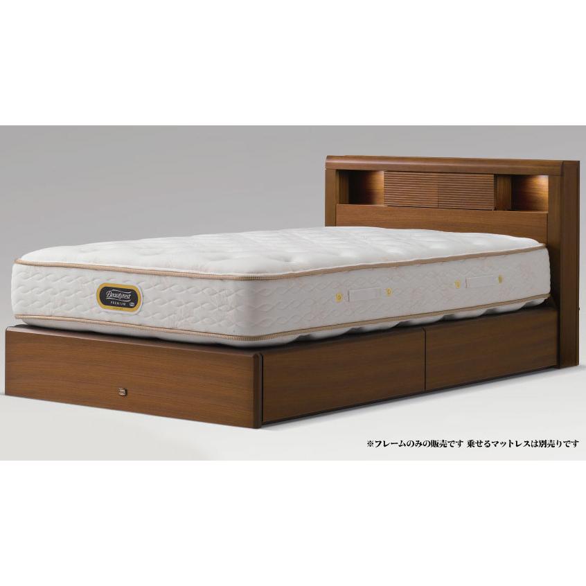 シモンズ　ダブルベッドフレーム 引き出し付き　ダークブラウン シモンズダブルベッドフレーム 引き出し付きダークブラウン