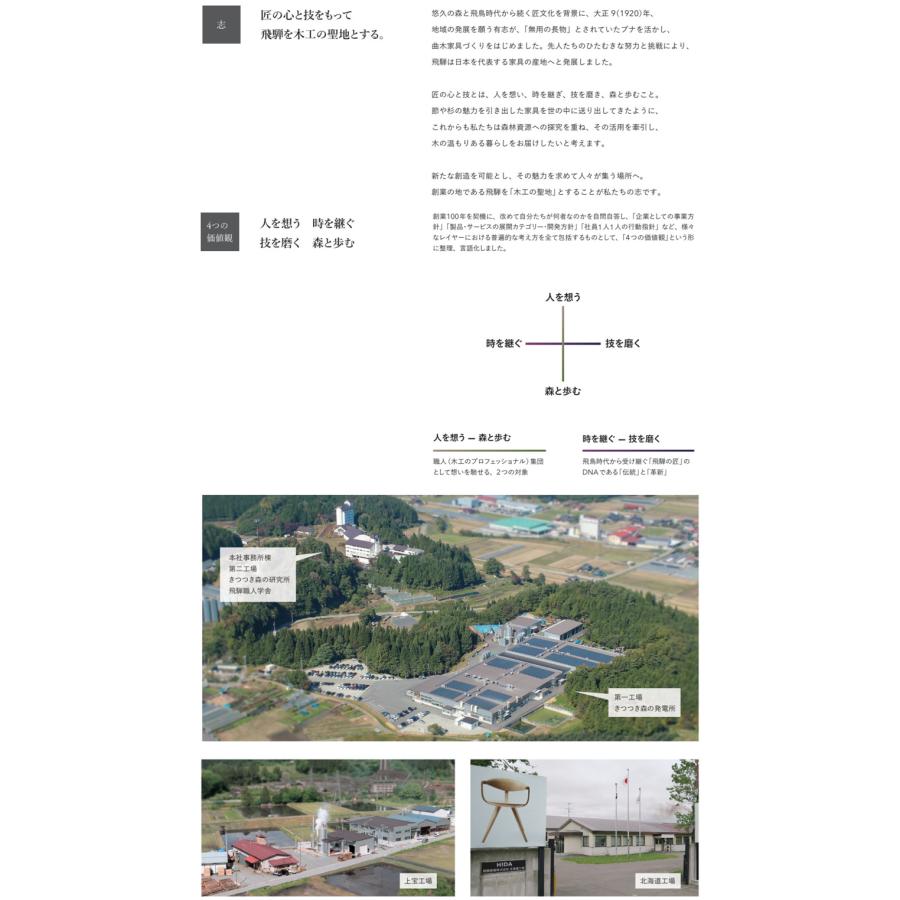 飛騨産業 HIDA SG261A クレセントアームチェア板座 肘付き 食堂椅子  ダイニングチェア 選べるカラー オーク 楢 ナラ 木製 日本製家具 正規取扱店 飛騨の家具 | 飛騨産業 | 09