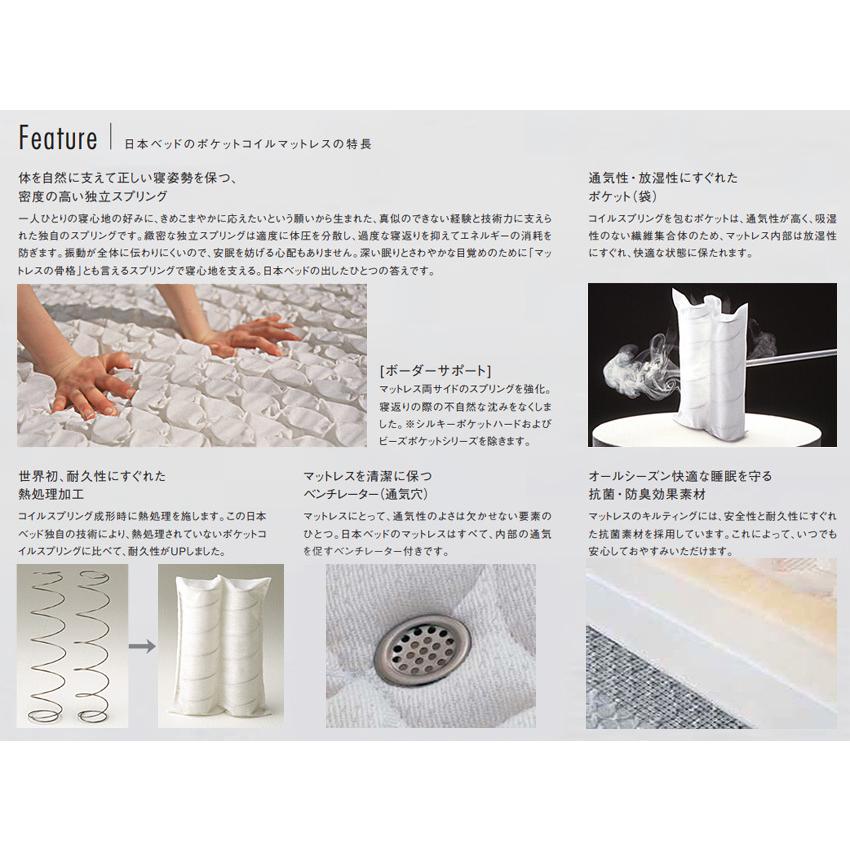 日本ベッド シルキーパフ 11317 ポケットコイルマットレス ふんわりソフト シングル 日本製 |  | 02
