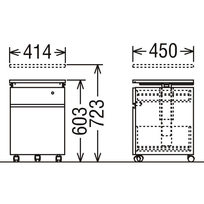 カリモク SS0466 デスクワゴン ユーティリティプラス 奥行45cm コンパクトワゴン 学習グッズ整理 学習ワゴン 天板昇降 日本製家具 | カリモク家具 | 01