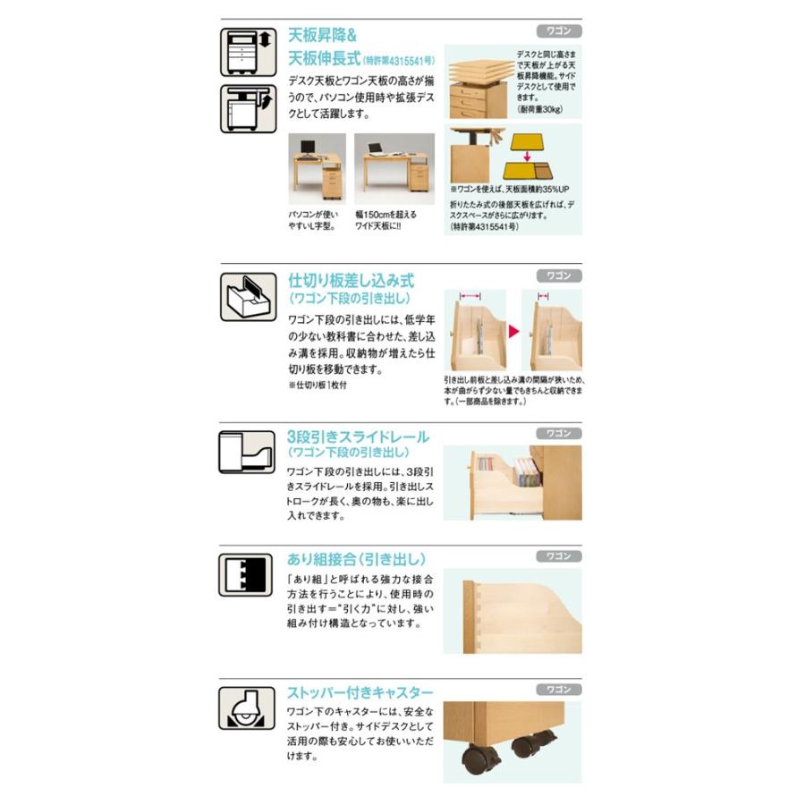 カリモク SS0475 デスクワゴン ユーティリティプラス 奥行60cm スリム＆コンパクトワゴン 学習グッズ整理 学習ワゴン 天板昇降 日本製家具 | カリモク家具 | 04