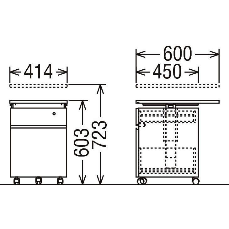 カリモク SS0476 デスクワゴン ユーティリティプラス 奥行60cm 学習グッズ整理 学習ワゴン 天板昇降 日本製家具 | カリモク家具 | 01