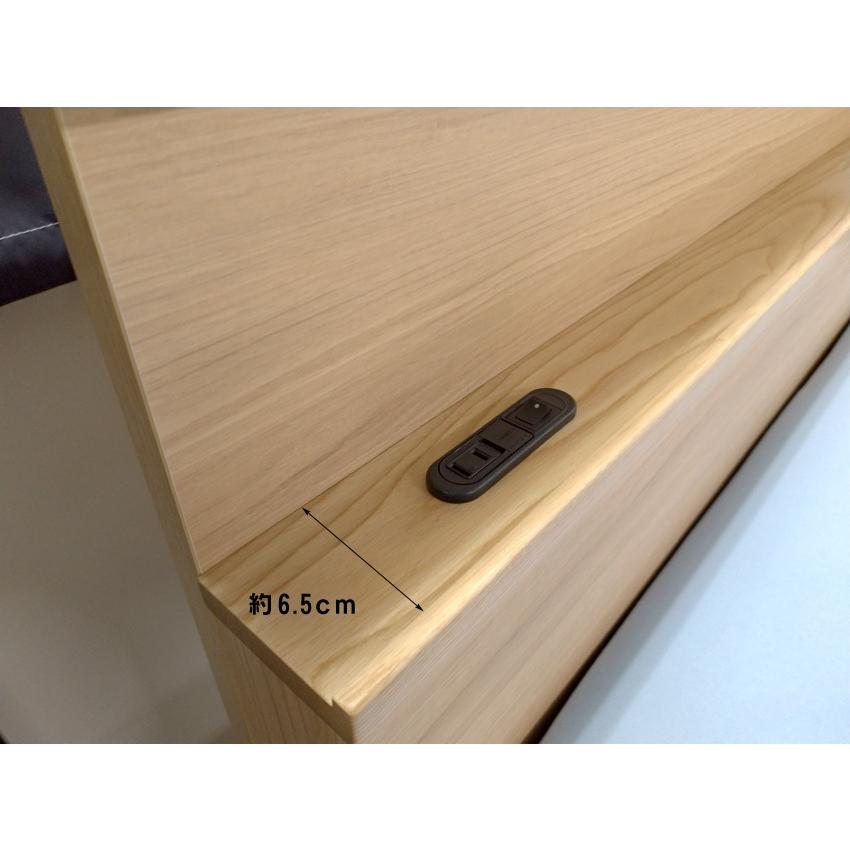 シモンズベッド シェルフスリム Shelf Slim クイーン・ワイドダブル ダブルクッション ボトムマット ホテルスタイル 棚付き 照明 日本製 フレームのみ | SIMMONS | 04