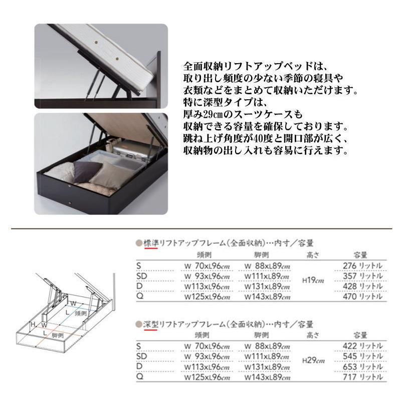 シモンズベッド ソフトカーブ2 Soft Curve2 シングル リフトアップ ガスハッチ 縦型収納 大収納 跳ね上げ式 フラット simmons  日本製 フレームのみ｜e-flat｜06