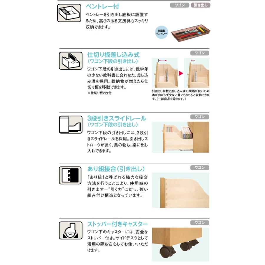 カリモク SU0377 デスクワゴン ピュアナチュール 学習グッズ整理 学習ワゴン デスク下・横設置可能 日本製家具 |  | 03