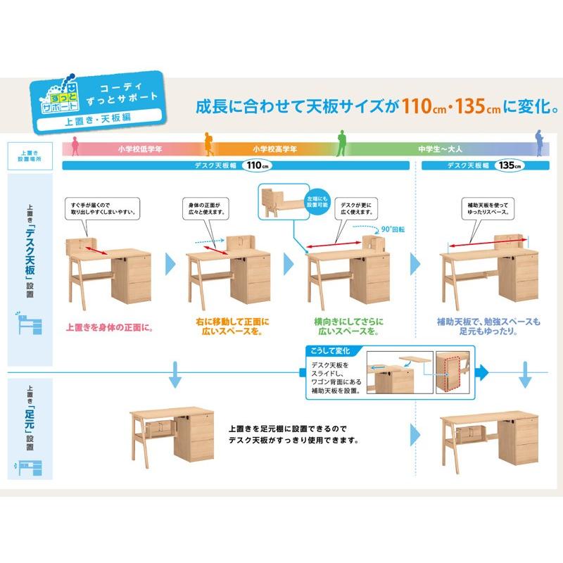 カリモク コーディ SU3670 学習デスク 奥行62cm 幅110cm オールインワンデスク ＰＣデスク デスクサイズ変化 ナチュラル シンプル 学習机 日本製家具 | カリモク家具 | 05