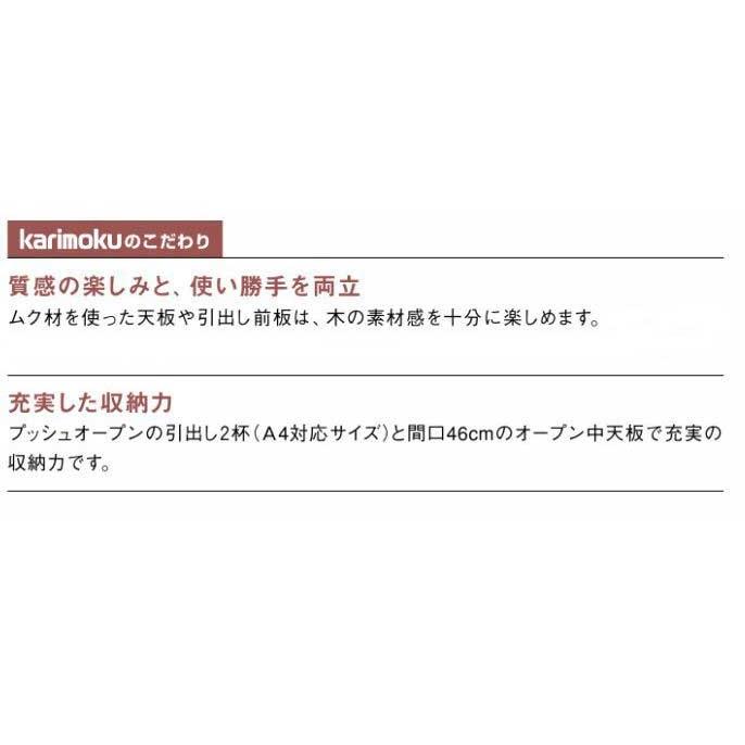 カリモク TT4451 TT4456 120サイズ 奥行60 センターテーブル シンプルソファ机 リビングテーブル 収納付きテーブル 日本製 | カリモク家具 | 02