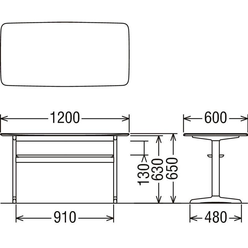 カリモク TW4100 高さ65cm リビングテーブル リビングダイニング 120サイズ 机 シンプル 棚付き　LDテーブル 日本製家具 正規取扱店 オーク材 木製ナラ | カリモク家具 | 01