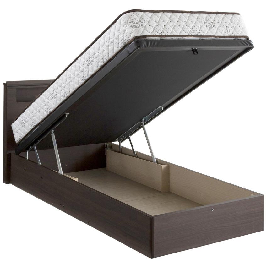 ドリームベッド⭐︎引き出し2杯付きシングルベッドフレーム 木製シングルベッドフレーム(TM366 引出し付き WN) | ニトリネット