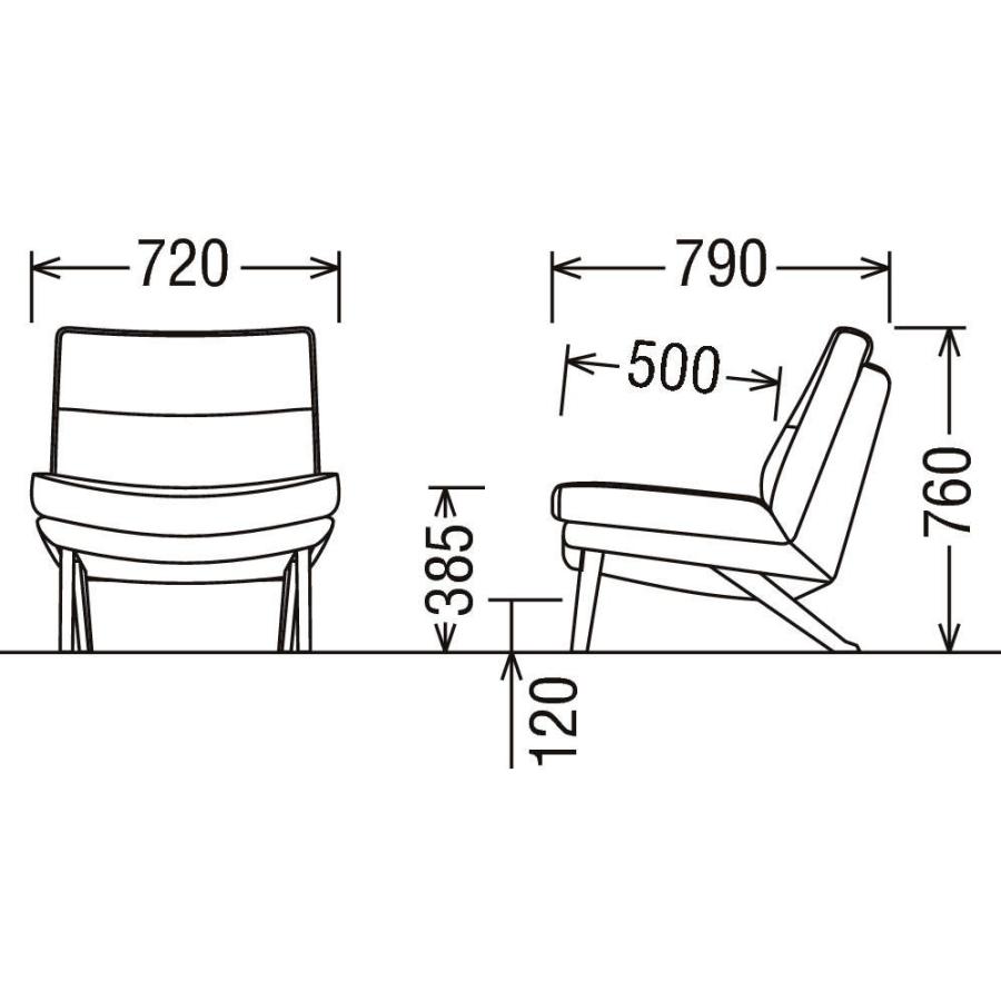 カリモク UU16モデル UU1605 UU1655 1Pソファ 一人掛け椅子 平織布張 ファブリック 肘無しソファ ローバック コンパクト 日本製家具 | カリモク家具 | 01
