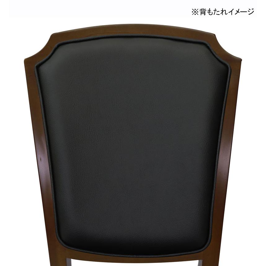 東海家具 ベネチア ダイニング5点セット 135サイズ 食卓セット チェアL PBK ブラック 合成皮革 アンティーク風 クラシックブラウン 象嵌 姫系家具の画像