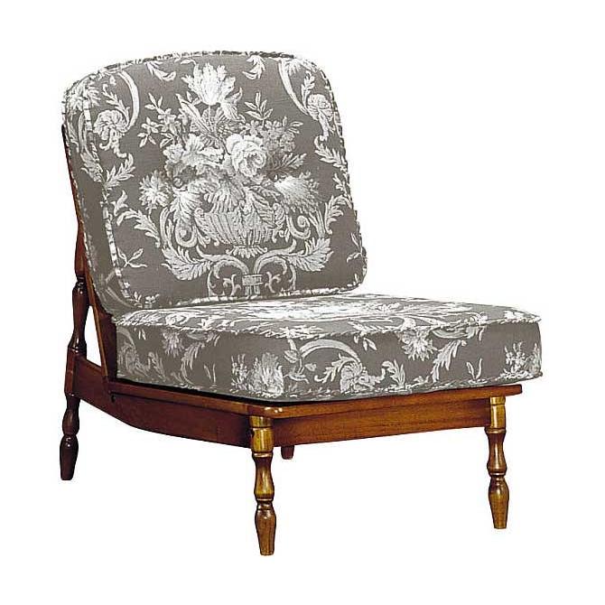 カリモク WC60モデル 布張り花柄クッション カントリー調 コロニアル