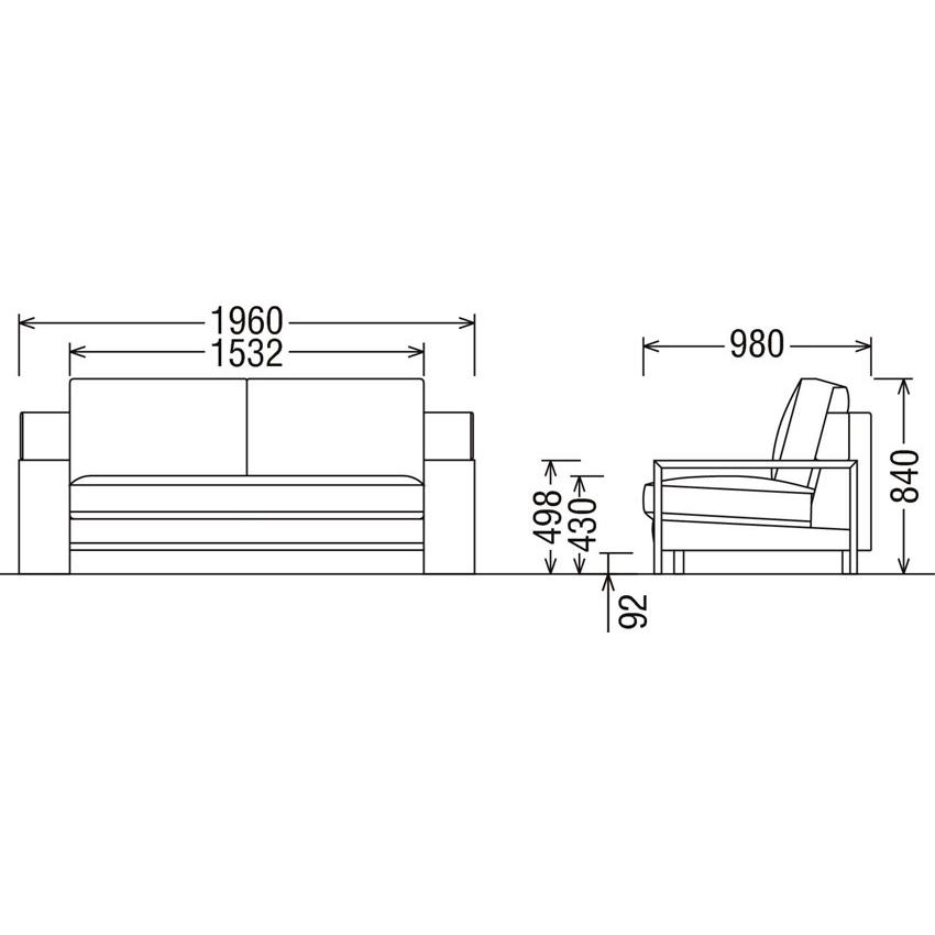 カリモク WT53モデル WT5303 WT5353 3Pソファ 布張りトリプルソファー 三人掛椅子 長椅子 ファブリック カバーリング 日本製家具 | カリモク家具 | 01