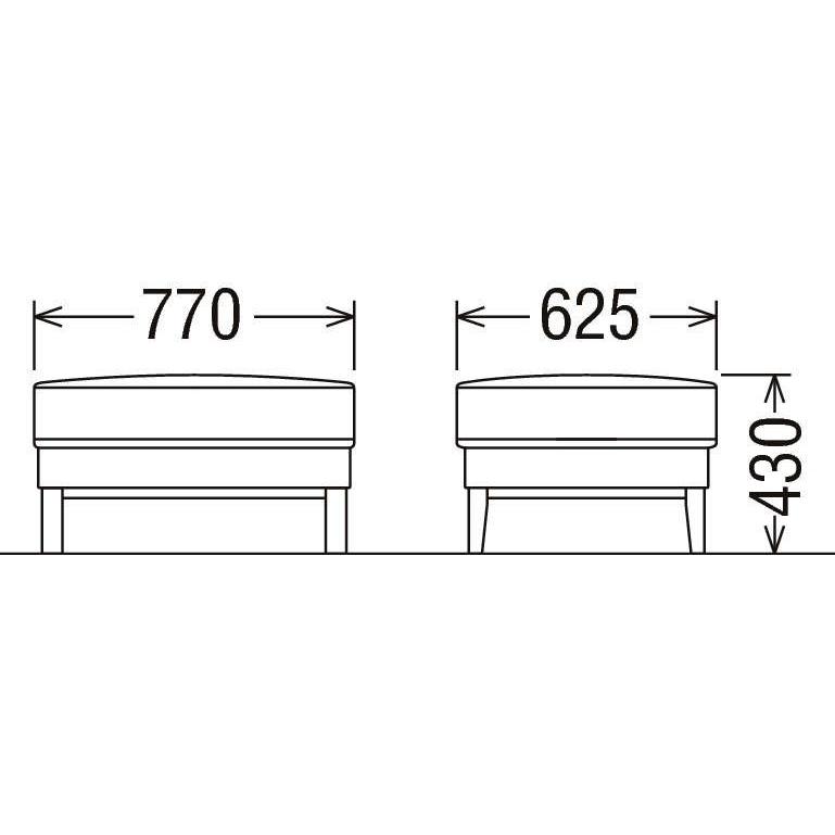 カリモク WT56モデル WT5616 1P椅子 布張りスツール オットマン ファブリック カバーリング ブナ 日本製家具 | カリモク家具 | 01