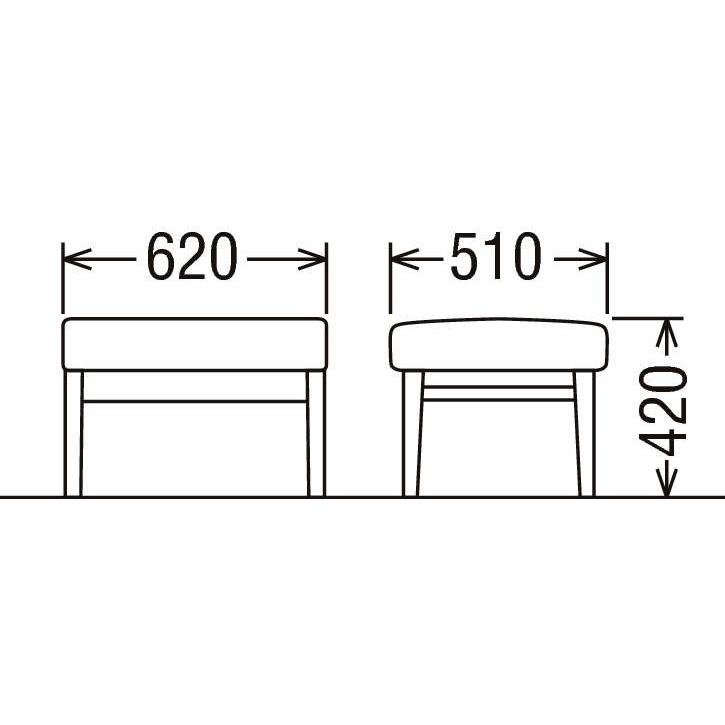 カリモク WU45モデル WU4506 1P椅子 一人掛け椅子 平織布張 ファブリック スツール オットマン 日本製家具 | カリモク家具 | 01