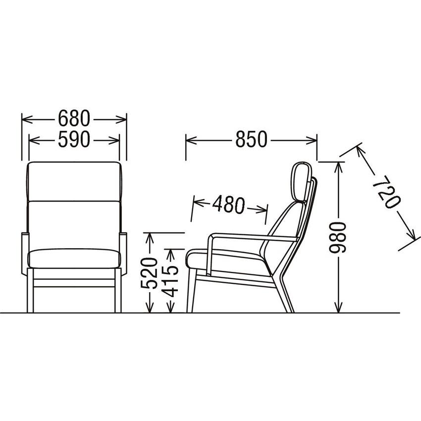 カリモク家具 カリモク WU46モデル WU4600 WU4650 1Pソファ 肘掛け椅子